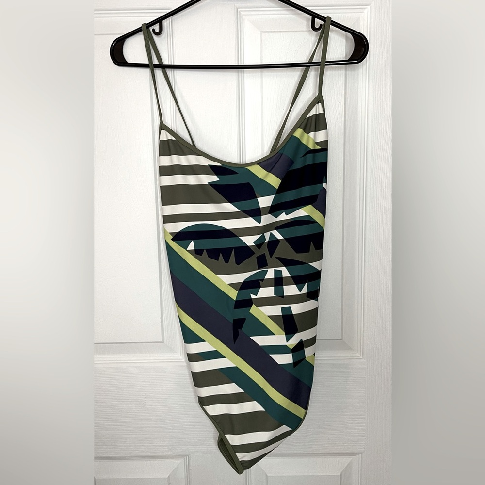 AERIE One Piece Retro Palms Bathing Suit Size XL